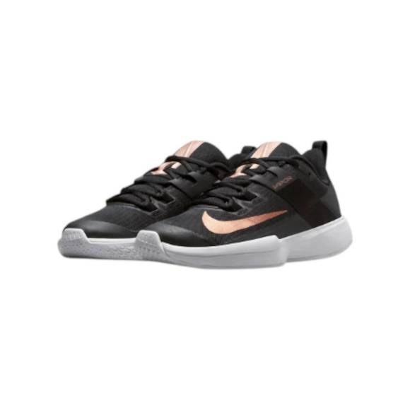 NEW NIKE women's vapor lite hc shoes in black metallic red bronze - Picture 1 of 5